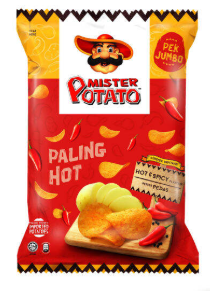 Mister Potato Chips Hot & Spicy Jumbo 12 Pack x 140g